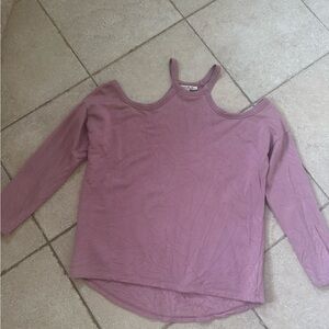 Women's Mauve Cold Shoulder Top